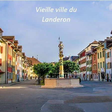 Chambre Lumineuse Dans Une Grande Villa Le Landeron Exteriör bild