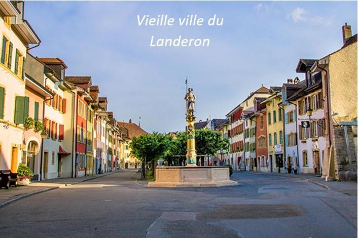 Chambre Lumineuse Dans Une Grande Villa Le Landeron Exteriör bild